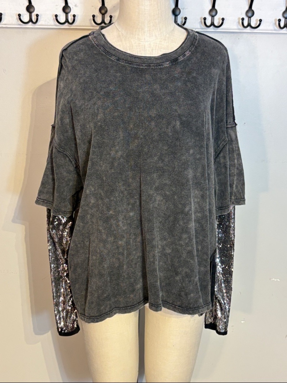 Free People Nellie Sequin two-fer top NWT size XS